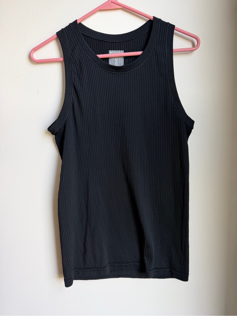Athleta Black Ribbed Tank Top